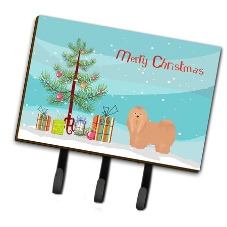 Carolines Treasures Tan Lhasa Apso Christmas Tree Leash or Key Holder CK3468TH68